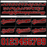 Custom Black Red-White Authentic Basketball Shorts