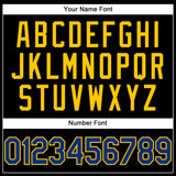 Custom Black Royal-Yellow Performance T-Shirt