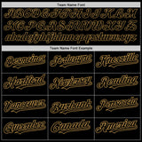 Custom Black Old Gold Authentic Baseball Jersey