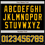 Custom Black Gold-Yellow Authentic Baseball Jersey