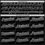 Custom Black White Authentic Baseball Jersey