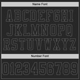 Custom Black Steel Gray Mesh Authentic Football Jersey