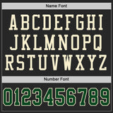 Custom Black Green-Cream Mesh Authentic Football Jersey