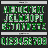 Custom Black Grass Green-Old Gold Mesh Authentic Football Jersey