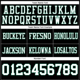 Custom Black White-Kelly Green Authentic Football Jersey