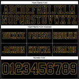 Custom Black Old Gold-Red Authentic Football Jersey