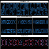 Custom Black Powder Blue-Red Authentic Football Jersey