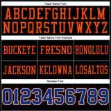 Custom Black Royal-Orange Authentic Football Jersey