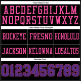 Custom Black Purple-Pink Authentic Football Jersey