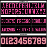 Custom Black Medium Pink-Pink Authentic Football Jersey