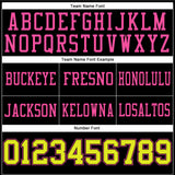 Custom Black Neon Yellow-Pink Authentic Football Jersey