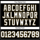 Custom Black White-Old Gold Authentic Baseball Jersey