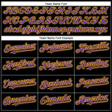 Custom Black Purple-Gold Authentic Baseball Jersey