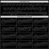 Custom Black Steel Gray Authentic Throwback Baseball Jersey