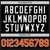 Custom Black Orange-White Authentic Throwback Baseball Jersey