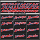 Custom Black Royal-Red Authentic Throwback Basketball Jersey