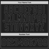 Custom Black Steel Gray Authentic Throwback Basketball Jersey