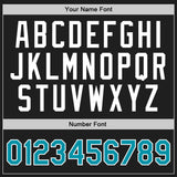 Custom Black Teal-White Authentic Throwback Basketball Jersey