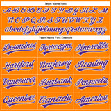Custom Bay Orange Purple-White Authentic Baseball Jersey