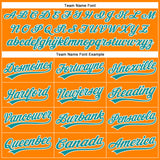 Custom Bay Orange Teal-White Authentic Baseball Jersey