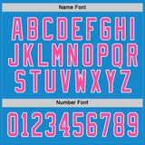 Custom Blue Pink-White Hockey Jersey