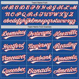 Custom Blue Red-Black Authentic Throwback Baseball Jersey