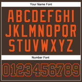 Custom Brown Brown-Orange Authentic Baseball Jersey