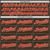 Custom Brown Cream Pinstripe Red-Cream Authentic Baseball Jersey