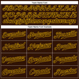 Custom Brown Brown-Gold Authentic Sleeveless Baseball Jersey
