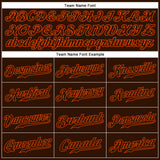 Custom Brown Brown-Orange Authentic Sleeveless Baseball Jersey