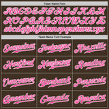 Custom Brown Pink-White Authentic Baseball Jersey