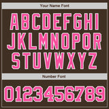 Custom Brown Pink-White Authentic Baseball Jersey