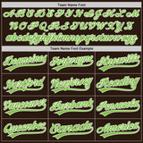 Custom Brown Neon Green-White Authentic Baseball Jersey