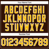 Custom Brown Gold-White Performance T-Shirt