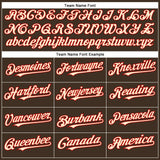 Custom Brown Cream-Red Authentic Baseball Jersey