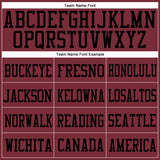 Custom Burgundy Burgundy-Black Mesh Authentic Football Jersey