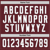 Custom Burgundy White-Gray Hockey Jersey