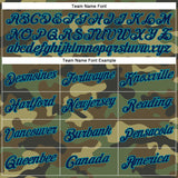 Custom Camo Navy-Teal Performance Salute To Service T-Shirt