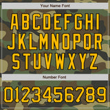 Custom Camo Gold-Black Authentic Salute To Service Baseball Jersey