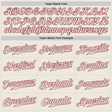 Custom Cream Cream-Crimson Authentic Baseball Jersey