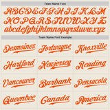 Custom Cream Orange Authentic Baseball Jersey