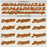Custom Cream Navy Pinstripe Orange-Green Authentic Baseball Jersey