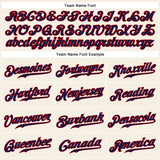 Custom Cream Navy-Red Authentic Sleeveless Baseball Jersey