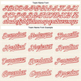 Custom Cream Cream-Red Authentic Sleeveless Baseball Jersey
