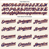 Custom Cream Royal-Orange Authentic Sleeveless Baseball Jersey