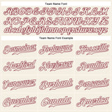 Custom Cream Cream-Crimson Authentic Sleeveless Baseball Jersey
