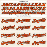 Custom Cream Orange-Black Authentic Sleeveless Baseball Jersey