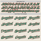 Custom Cream Kelly Green-Red Authentic Baseball Jersey