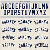 Custom Cream Navy Authentic Baseball Jersey