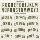 Custom Cream Olive Authentic Baseball Jersey